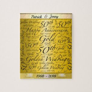 Puzzle 50e anniversaire de Mariage personnalisé