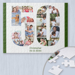 Puzzle 50e anniversaire Numéro 50 Photo Collage 17 Photo