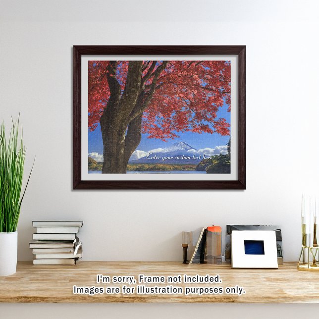 Puzzle [520] Mt.Fuji – Crimson Leaves and a Snowy Crown (An image of a puzzle displayed in a bright and open room. // 明るく風通しの良い部屋を飾ったときののイメージ)