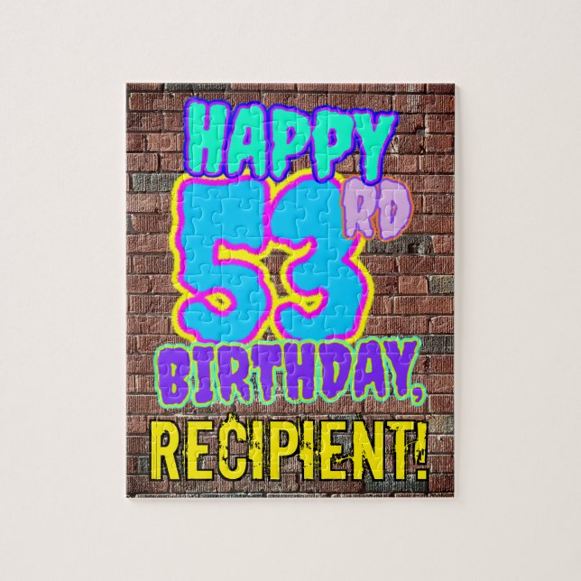 Puzzle 53e anniversaire ~ Amusant, Graffiti urbain inspir (Vertical)