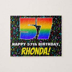 Puzzle 57e anniversaire — Symboles de musique amusants et