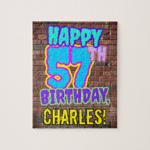 Puzzle 57th Birthday ~ Fun, Urban Graffiti Inspired Look