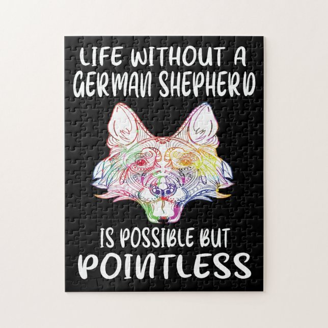 Puzzle 5 La Vie Sans Berger Allemand Est Possible Mais P (Vertical)