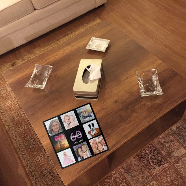 Puzzle 60e anniversaire 60 photo collage noir femme (Créateur téléchargé)