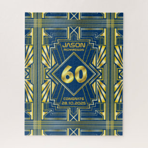 Puzzle 60e anniversaire Art Déco Gold Blue Great Gatsby