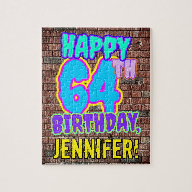 Puzzle 64e anniversaire ~ Amusant, Graffiti urbain inspir (Vertical)