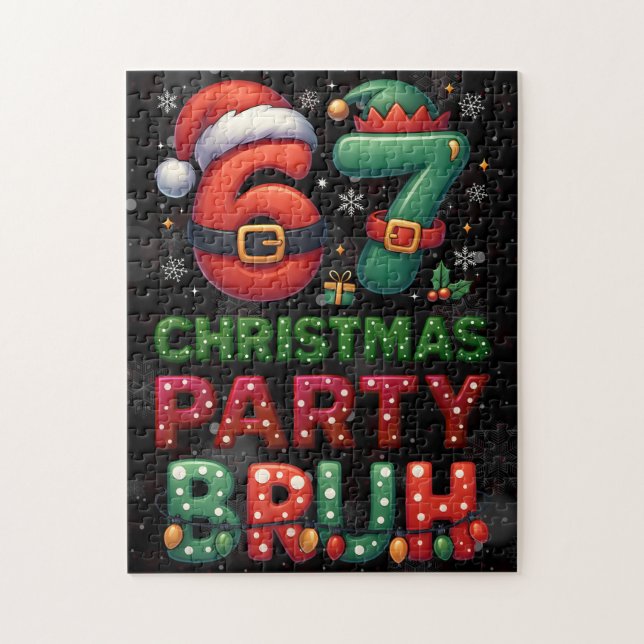 Puzzle 67 Meme Six Seven Bruh Drôle de Noël 6 7 (Vertical)