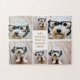 Puzzle 6 Photo Collage minimaliste - or et blanc