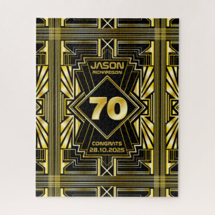 Puzzle 70e anniversaire Art Déco Gold Black Great Gatsby