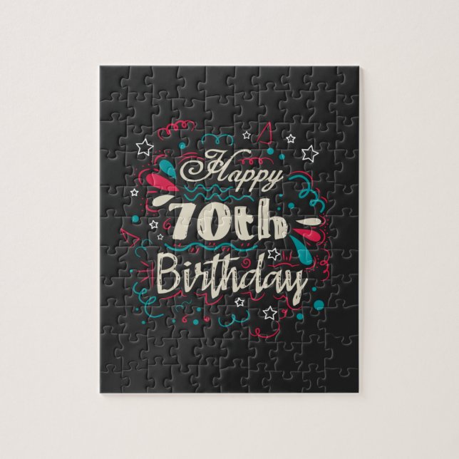 Puzzle 70e anniversaire décoratif (Vertical)