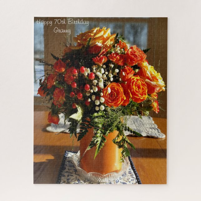 Puzzle 70e anniversaire grand-mère. (Vertical)