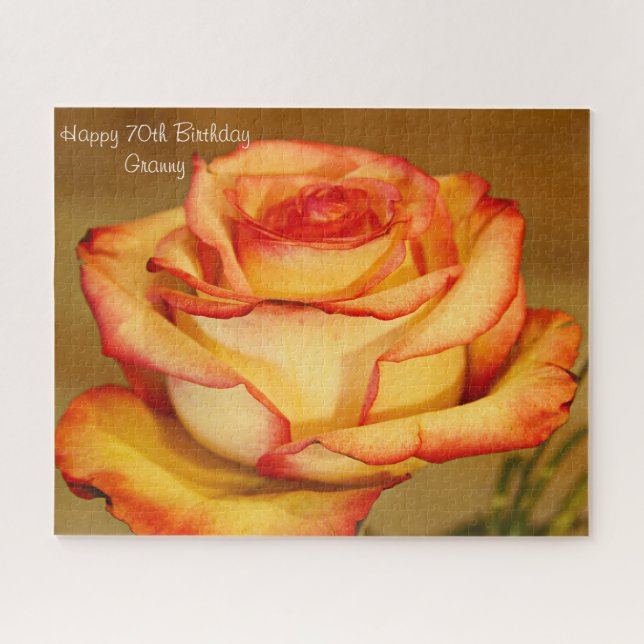 Puzzle 70e anniversaire grand-mère. (Horizontal)