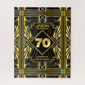 Puzzle 70e jour de Birthday Art Deco Gold Black Great Gat