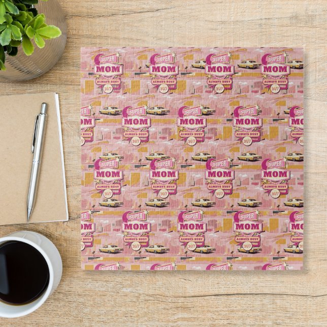 Puzzle 70's Retro Vegas Style Super Maman toujours occupé (Créateur téléchargé)