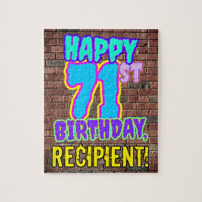Puzzle 71e anniversaire ~ Amusant, Graffiti urbain inspir (Vertical)