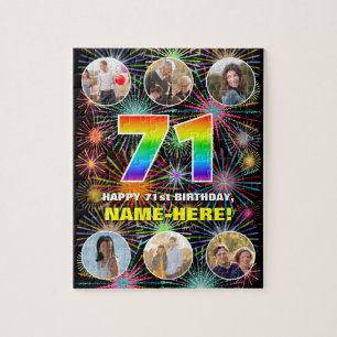 Puzzle 71e anniversaire : Arc en ciel amusant #, Nom pers