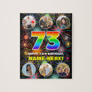 Puzzle 73e anniversaire : Arc en ciel amusant #, Nom pers