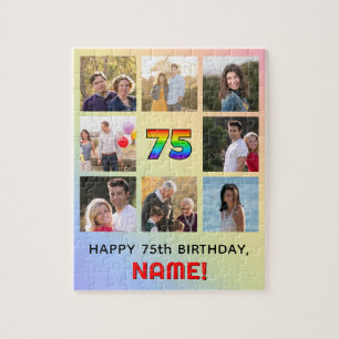 Puzzle 75e anniversaire : Arc en ciel amusant #, Nom pers