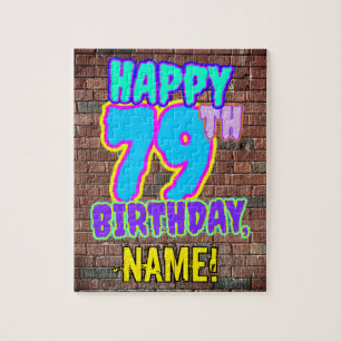 Puzzle 79e anniversaire ~ Amusant, Graffiti urbain inspir