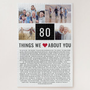 Puzzle 80 Choses Que Nous Aimons De Vous   80e anniversai