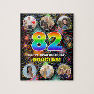 Puzzle 82e anniversaire : Arc en ciel amusant #, Nom pers