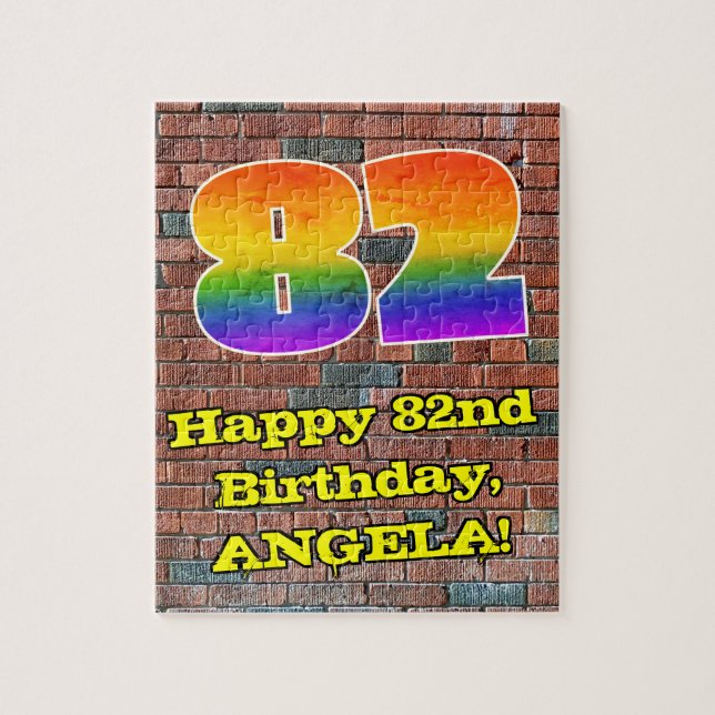 Puzzle 82e anniversaire : Arc en ciel inspiré par les gra (Vertical)