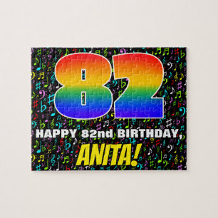 Puzzle 82e anniversaire — Symboles de musique amusants et