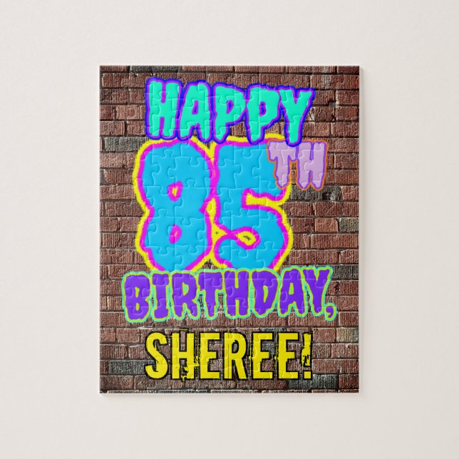 Puzzle 85e anniversaire ~ Amusant, Graffiti urbain inspir (Vertical)