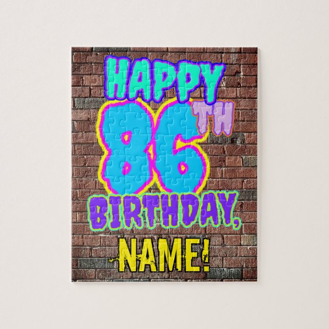 Puzzle 86e anniversaire ~ Amusant, Graffiti urbain inspir (Vertical)