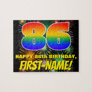 Puzzle 86e anniversaire : Feu d'artifice festif amusant e