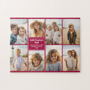 Puzzle 8 Collage de photos Grille moderne - Rouge Cranber