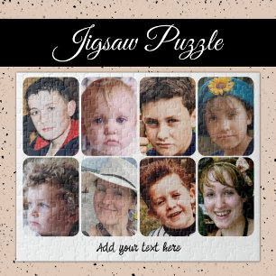 Puzzle 8 collage photo ajouter du texte