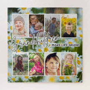Puzzle 8 Photo "Les petits-enfants font la vie grand"