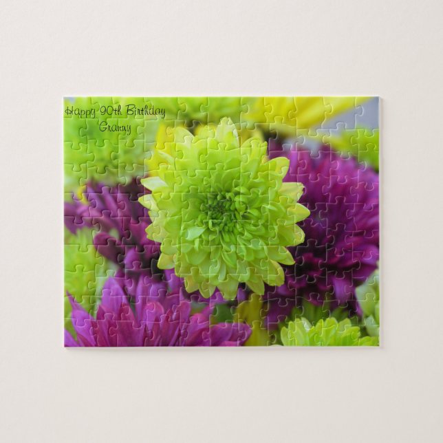 Puzzle 90e anniversaire grand-mère (Horizontal)
