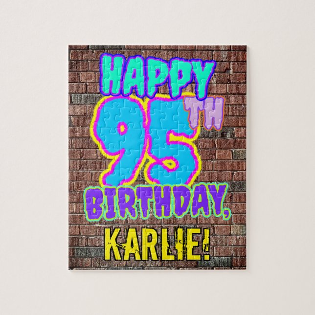 Puzzle 95e anniversaire ~ Amusant, Graffiti urbain inspir (Vertical)