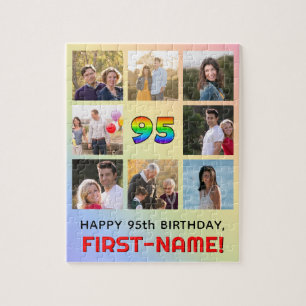 Puzzle 95e anniversaire : Arc-en-ciel amusant #, Nom pers