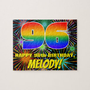 Puzzle 96e anniversaire : Feu d'artifice festif amusant e