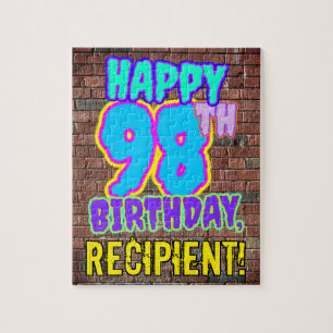 Puzzle 98e anniversaire ~ Amusant, Graffiti urbain inspir