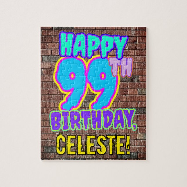 Puzzle 99e anniversaire ~ Amusant, Graffiti urbain inspir (Vertical)