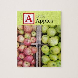 Puzzle A est pour la photo des pommes
