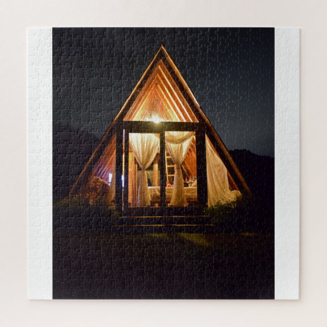 PUZZLE A FRAME CABIN NIGHT (Vertical)