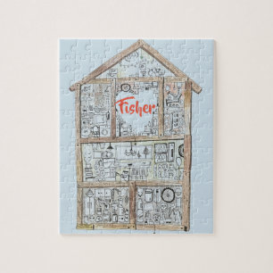 Puzzle à la maison personnalisé de coeur