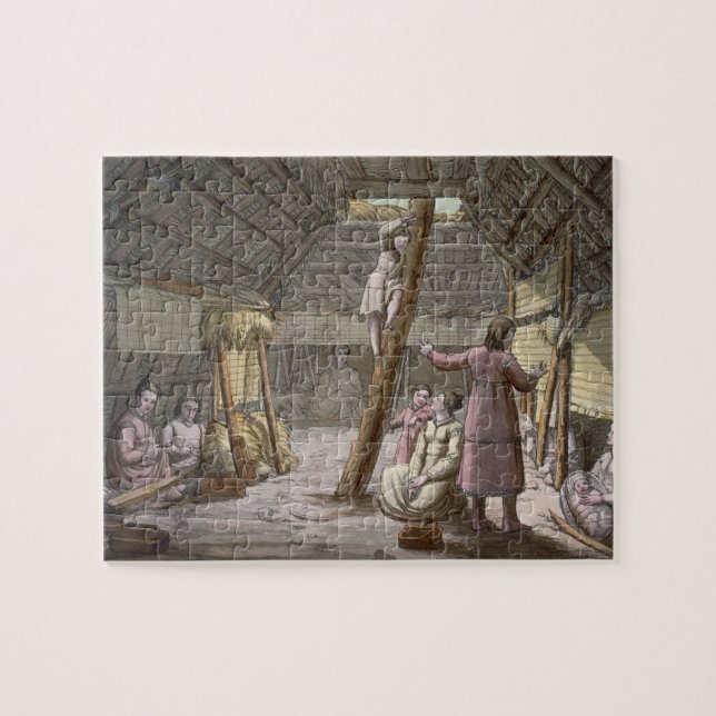 Puzzle À l'intérieur d'une maison en Alaska (gravure de (Horizontal)
