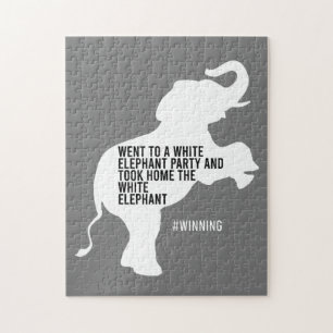 Puzzle A pris la maison Eléphant blanc drôle