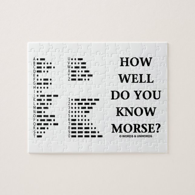 Puzzle À quel point connaissez-vous Morse ? (Code Morse (Horizontal)