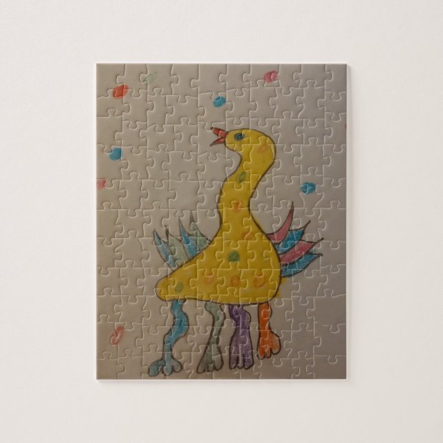 Puzzle #ABC Art par les enfants, Canard de Pâques (Vertical)