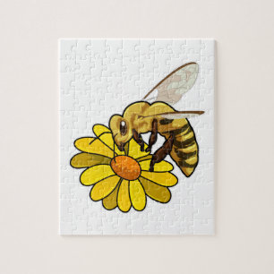 Puzzle Abeille en fleurs