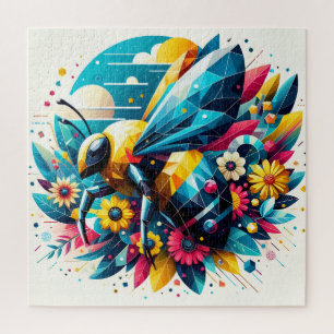 Puzzle Abeille Géométrique Abstraite
