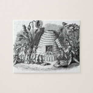 Puzzle Abeille Reine Et Abeilles Ouvrières À La Ruche