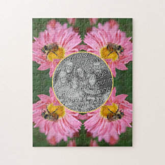 Puzzle Abeille Sur Le Cadre Fleur Rose Daisy Ajouter Votr